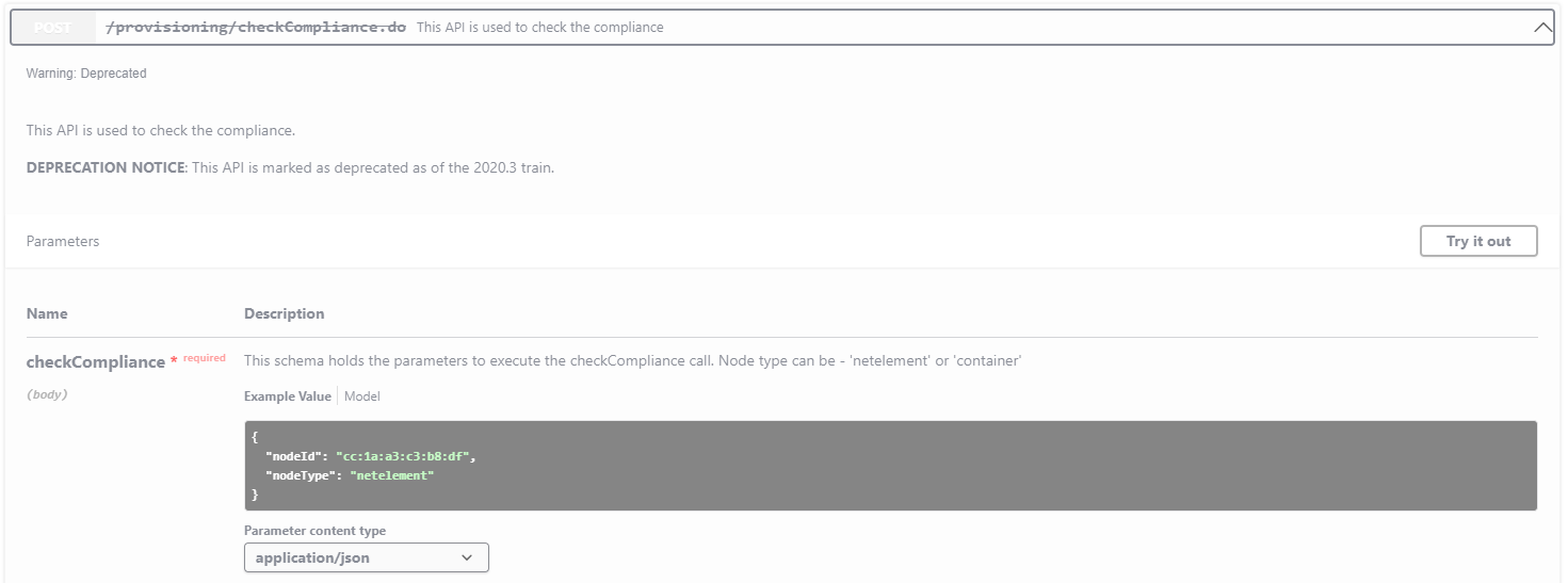 cvp endpoint for compliance check